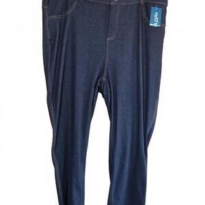 Women's myStyle Jeggings stretch pull on denim Blue Size 1X